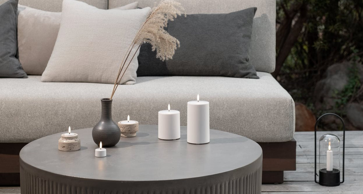 Uyuni Lighting LED OUTDOOR CANDLE weiß | 8x15cm