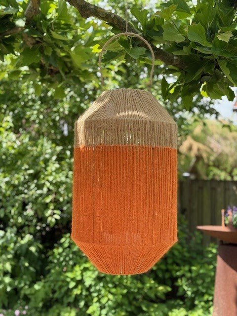 Van der Leeden Laterne ORANGE Jute Natur/Orange | Ø 34cm H 60cm - Sir Henrys