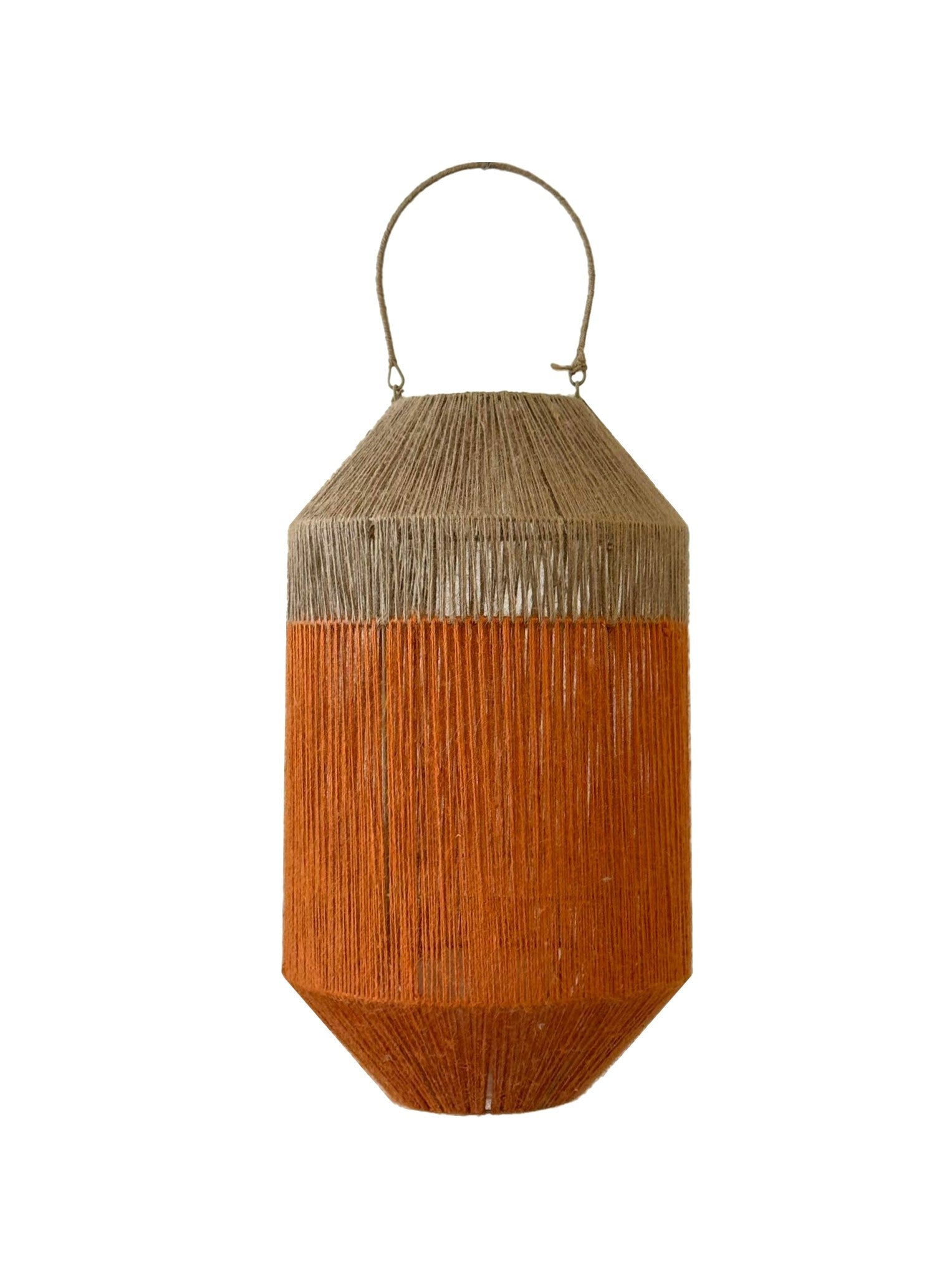 Van der Leeden Laterne ORANGE Jute Natur/Orange | Ø 34cm H 60cm - Sir Henrys