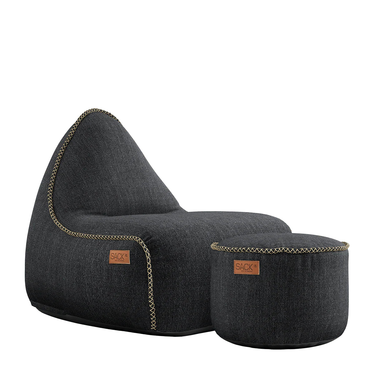 SACKit Lounge Stuhl mit Pouf COBANA | 96x80x70cm
