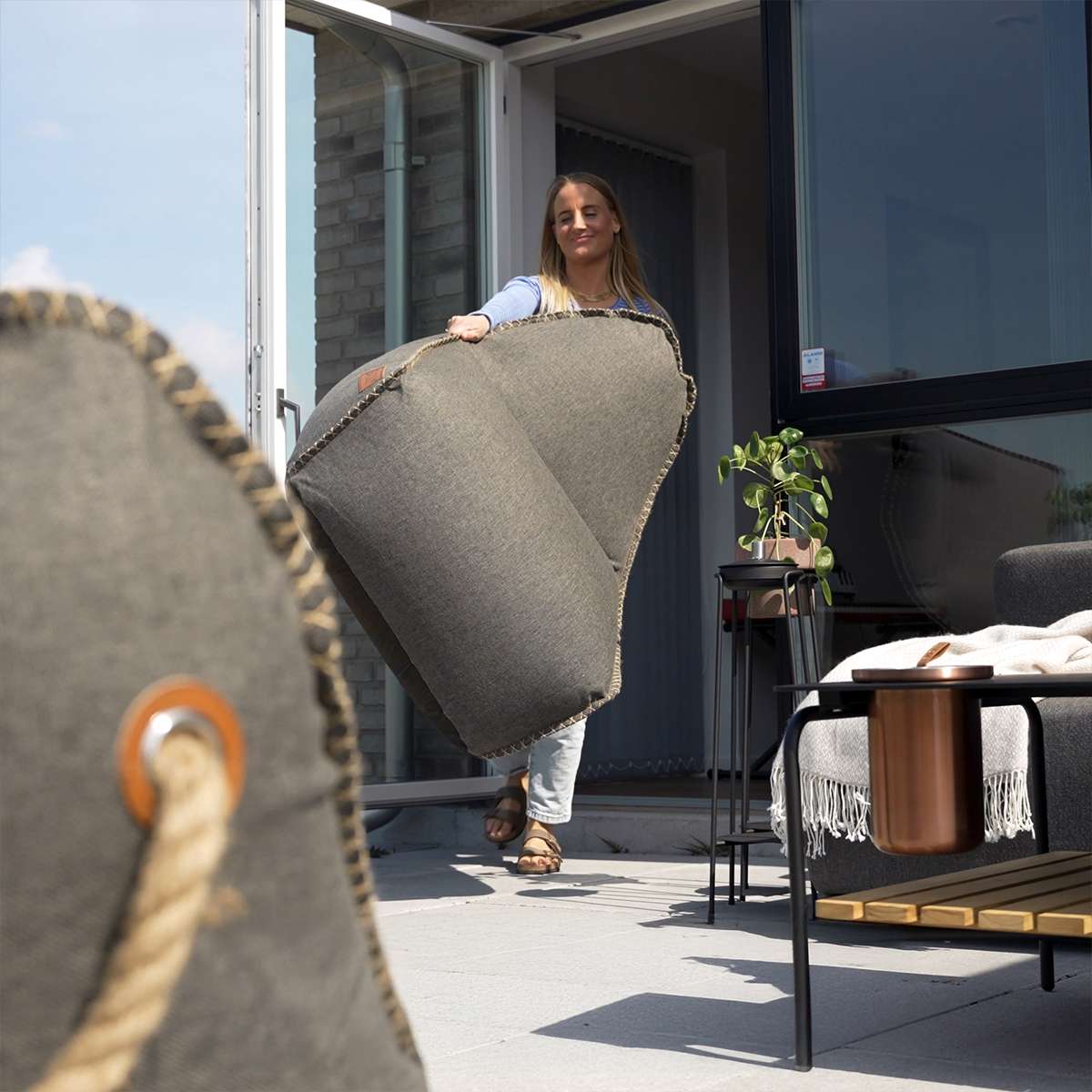 SACKit Lounge Stuhl mit Pouf COBANA | 96x80x70cm