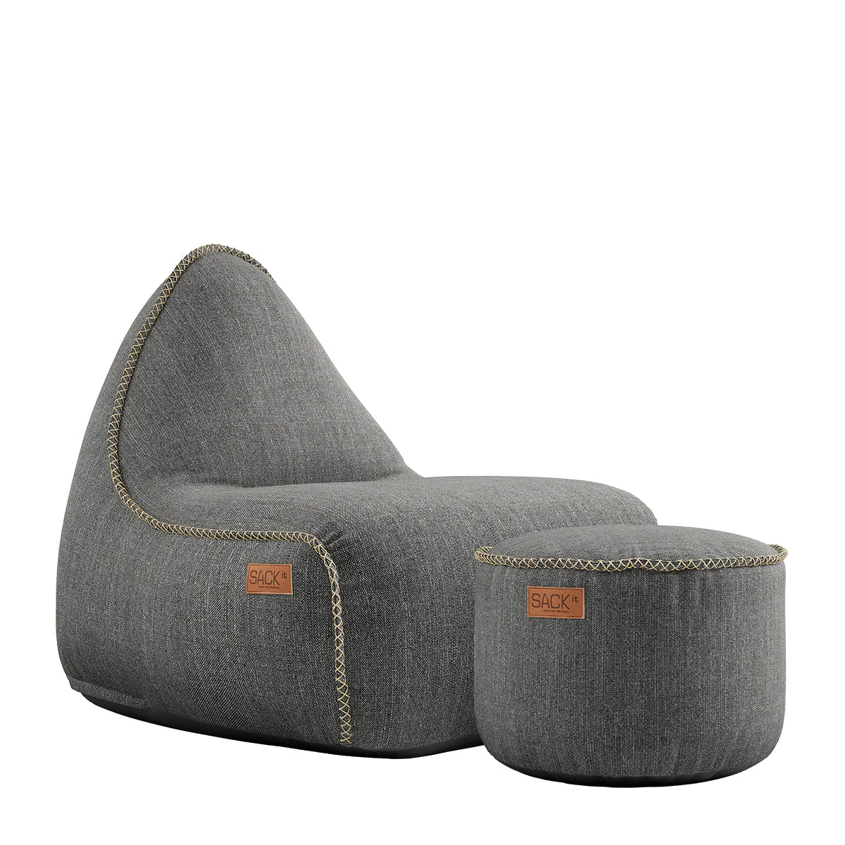 SACKit Lounge Stuhl mit Pouf COBANA | 96x80x70cm