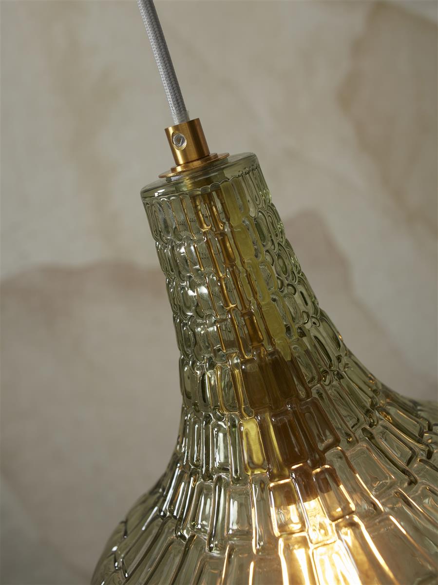It's about RoMi Hängelampe VENICE grün gold | 24x24x28cm