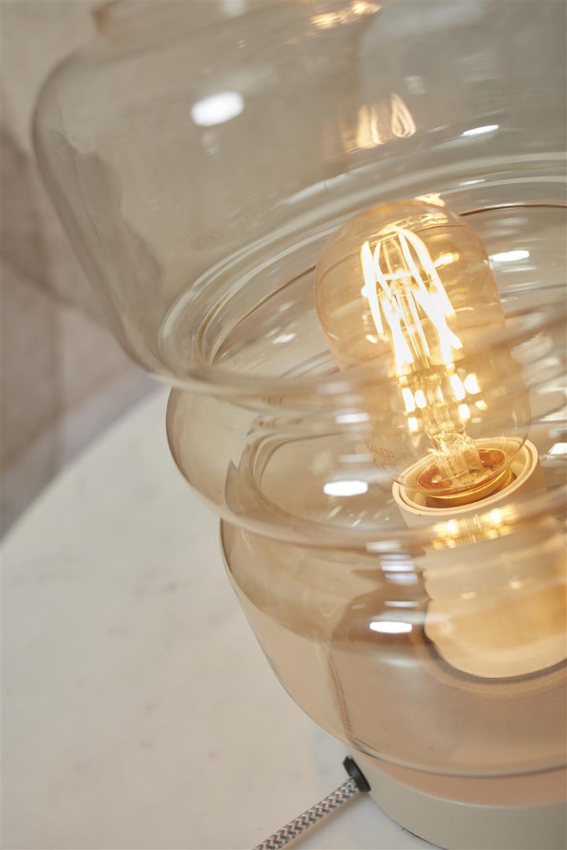 It's about RoMi Tischlampe VERONA braun | 15x15x23cm