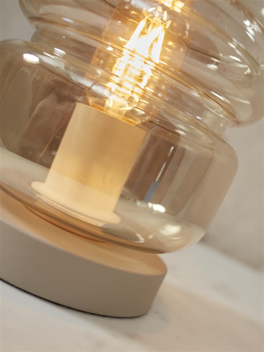 It's about RoMi Tischlampe VERONA braun | 15x15x23cm