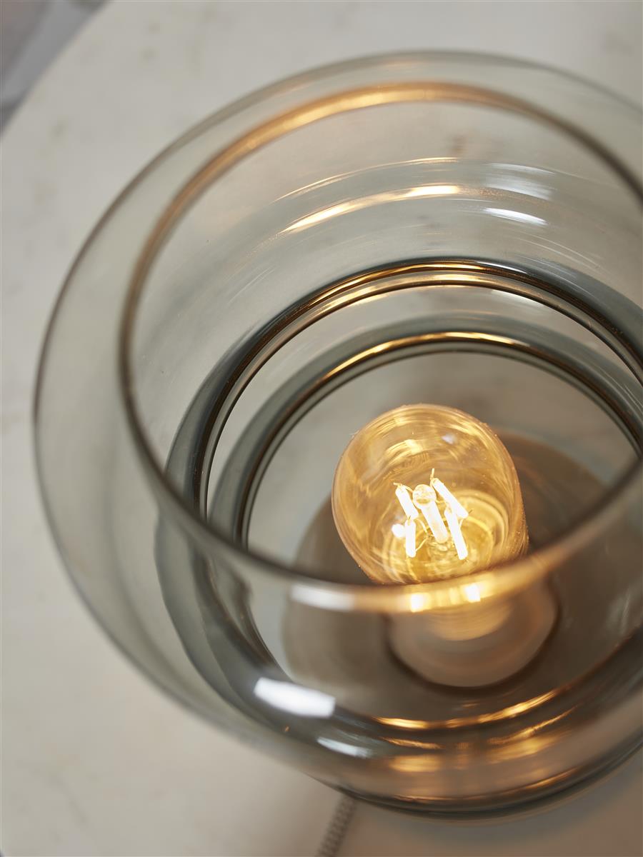 It's about RoMi Tischlampe VERONA grau | 15x15x23cm