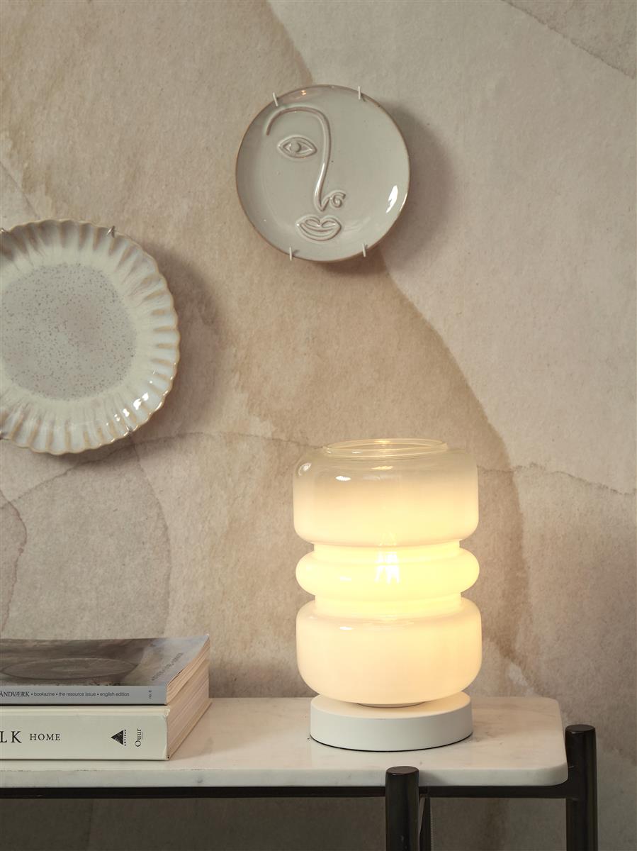 It's about RoMi Tischlampe VERONA weiß | 15x15x23cm