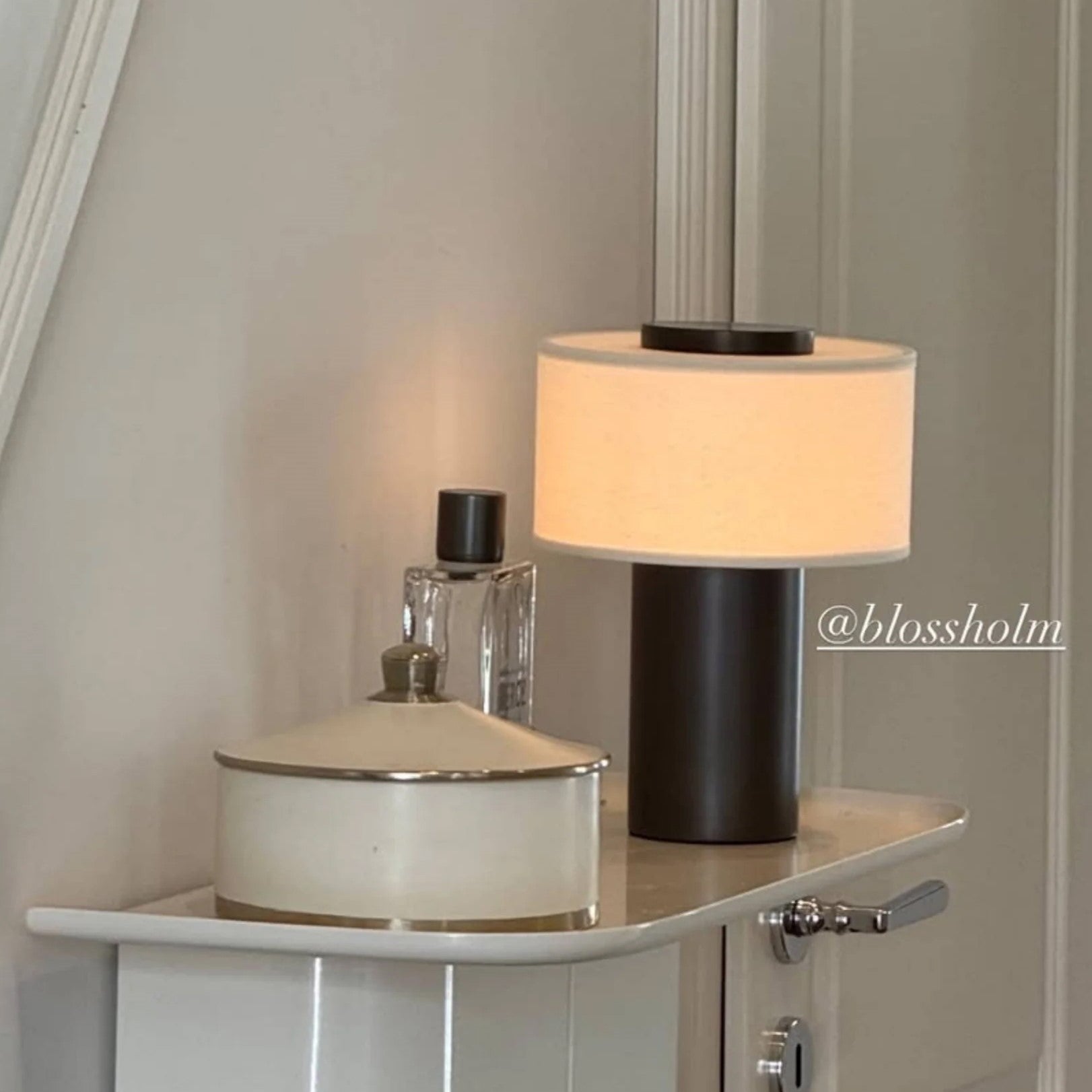 Blossholm Tischleuchte AURIE Aluminium bronze portable | Ø 18x25cm