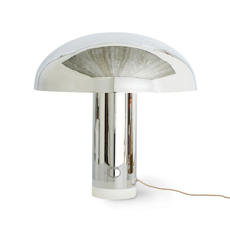 HKliving Tischlampe LOUNGE chrome silber | Ø47x49cm