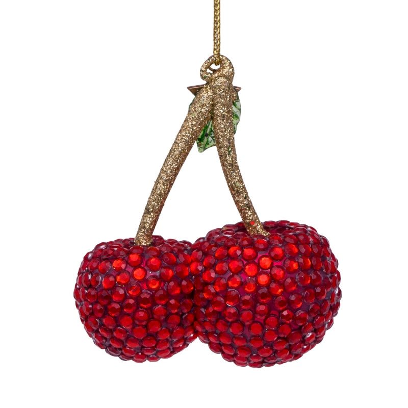 Vondels Christbaumschmuck CHERRY DIAMONDS rot/diamonds | H 8cm - Sir Henrys
