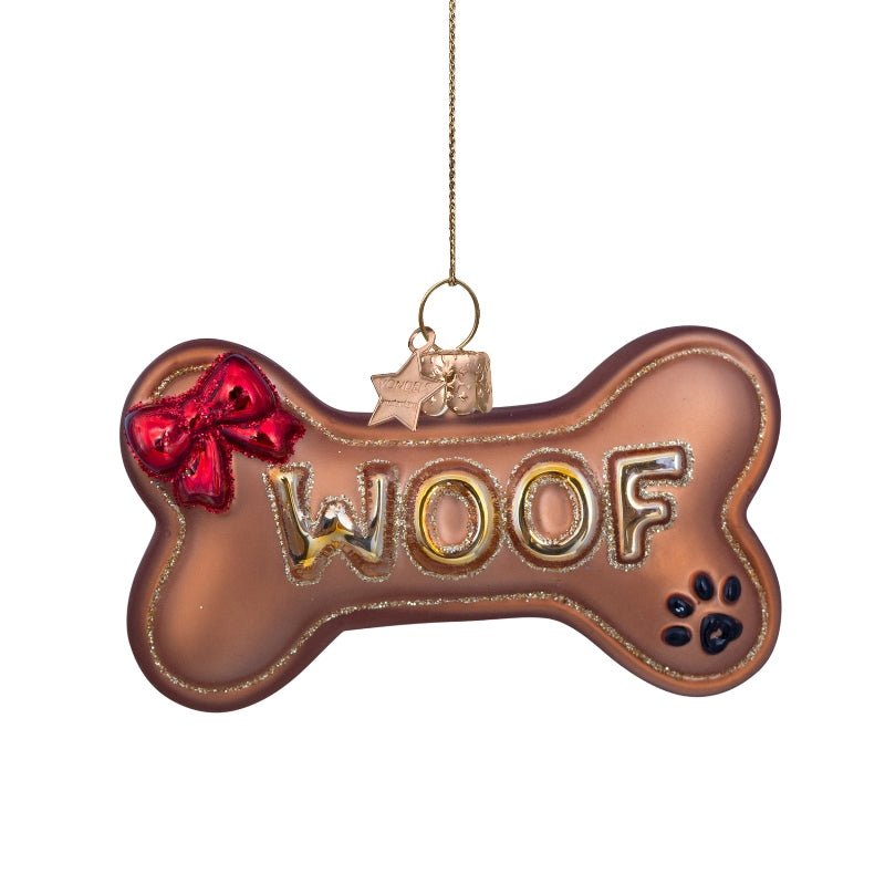 Vondels Christbaumschmuck DOG BONE braun | H 6,5cm - Sir Henrys