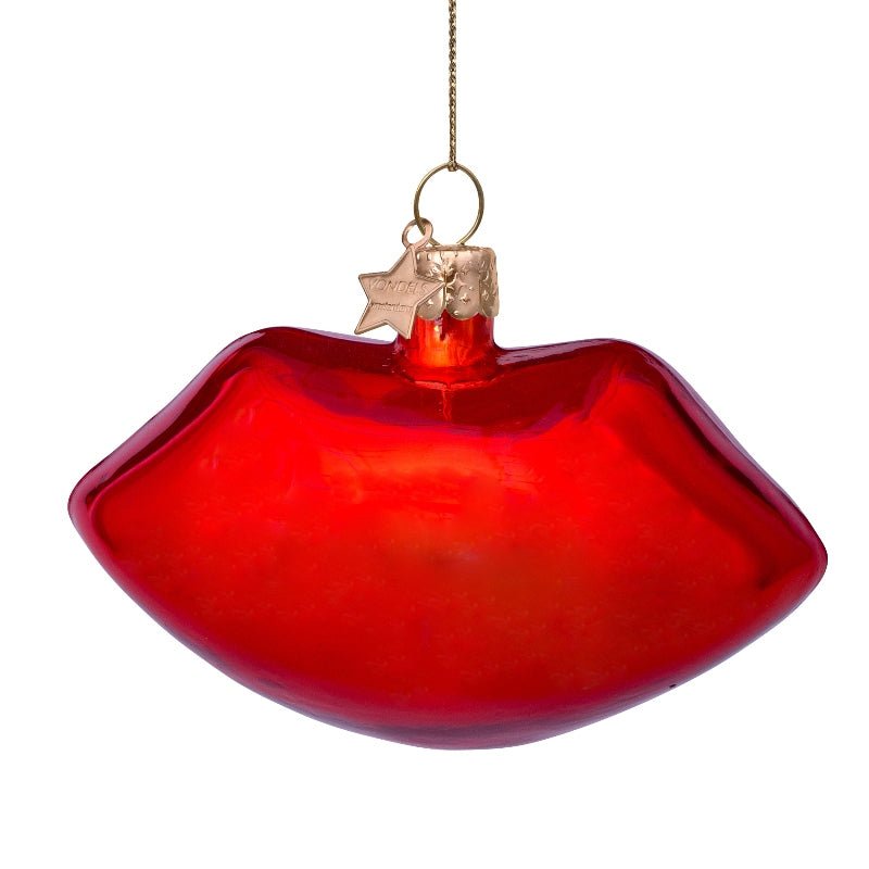 Vondels Christbaumschmuck RED LIPS rot |H 6cm - Sir Henrys