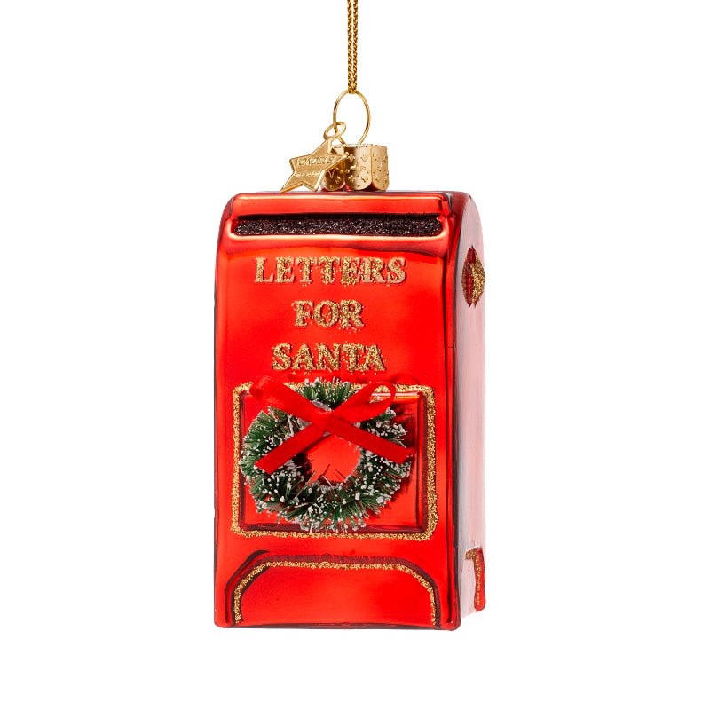 Vondels Christbaumschmuck SANTA'S MAILBOX rot | H 8cm - Sir Henrys
