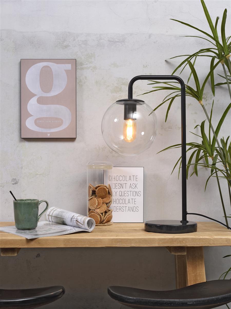 It's about RoMi Tischlampe WARSAW schwarz | 32x20x53cm