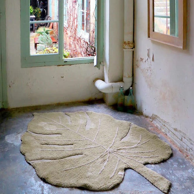 Lorena Canals waschbarer Teppich MONSTERA olive | 180x120cm