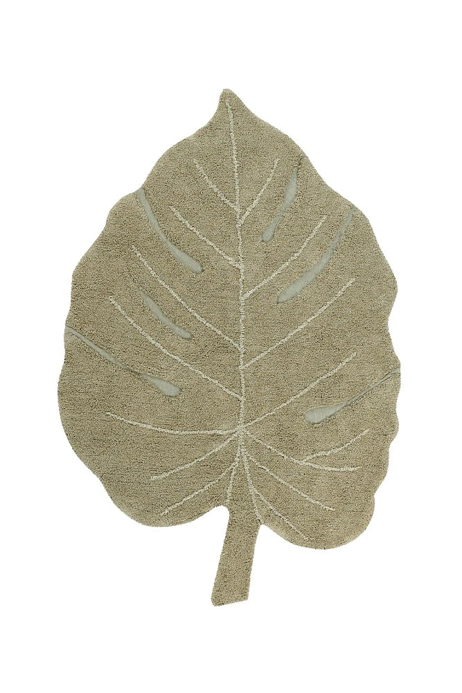 Lorena Canals waschbarer Teppich MONSTERA olive | 180x120cm