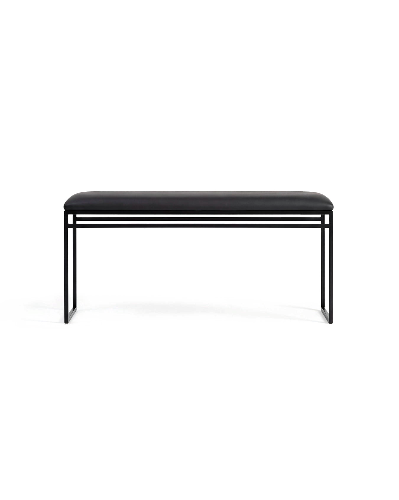 by Crea® Sitzbank WILMA Jadeschwarzes Leder