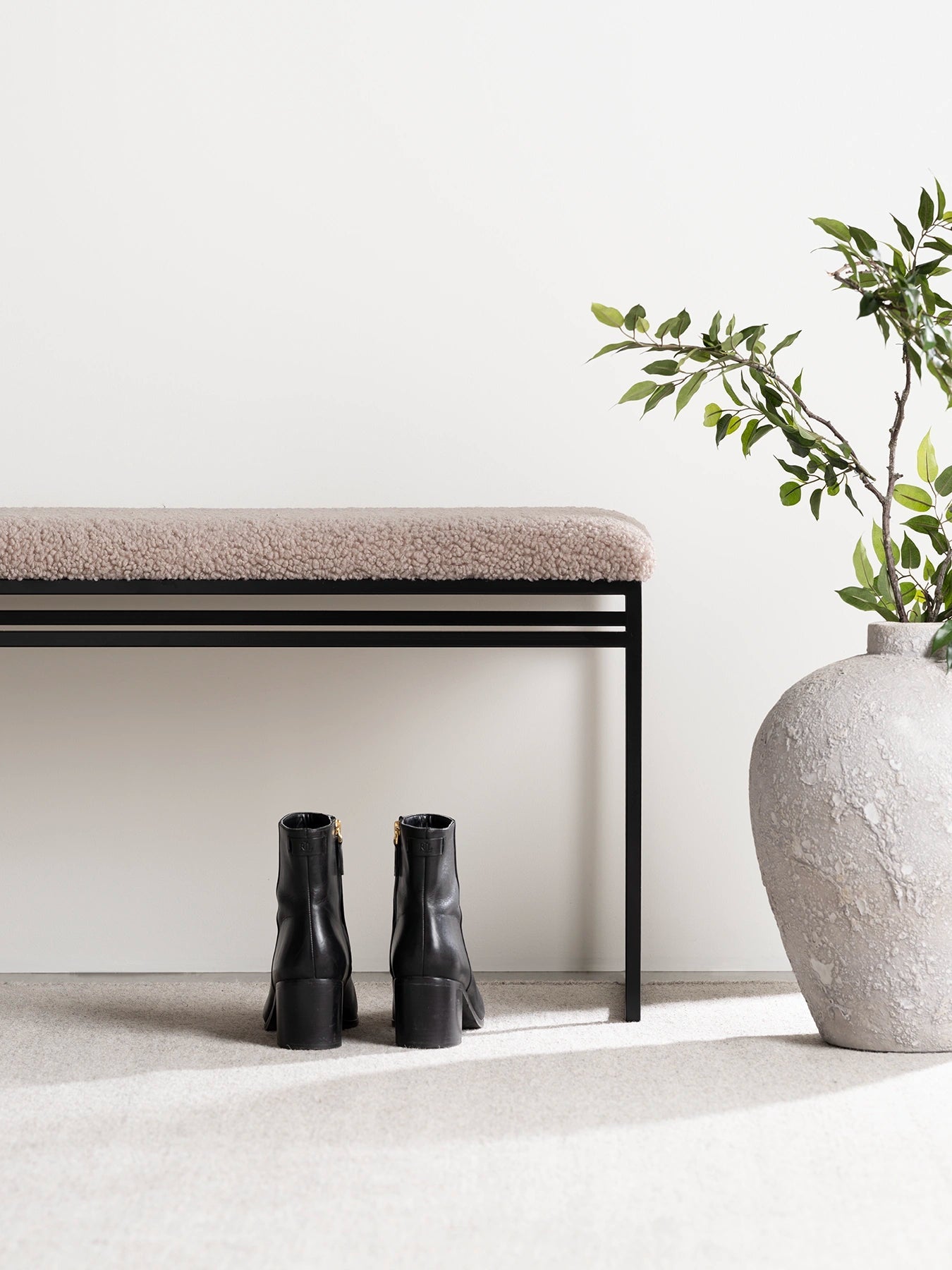 by Crea® Sitzbank WILMA Greige Bouclé