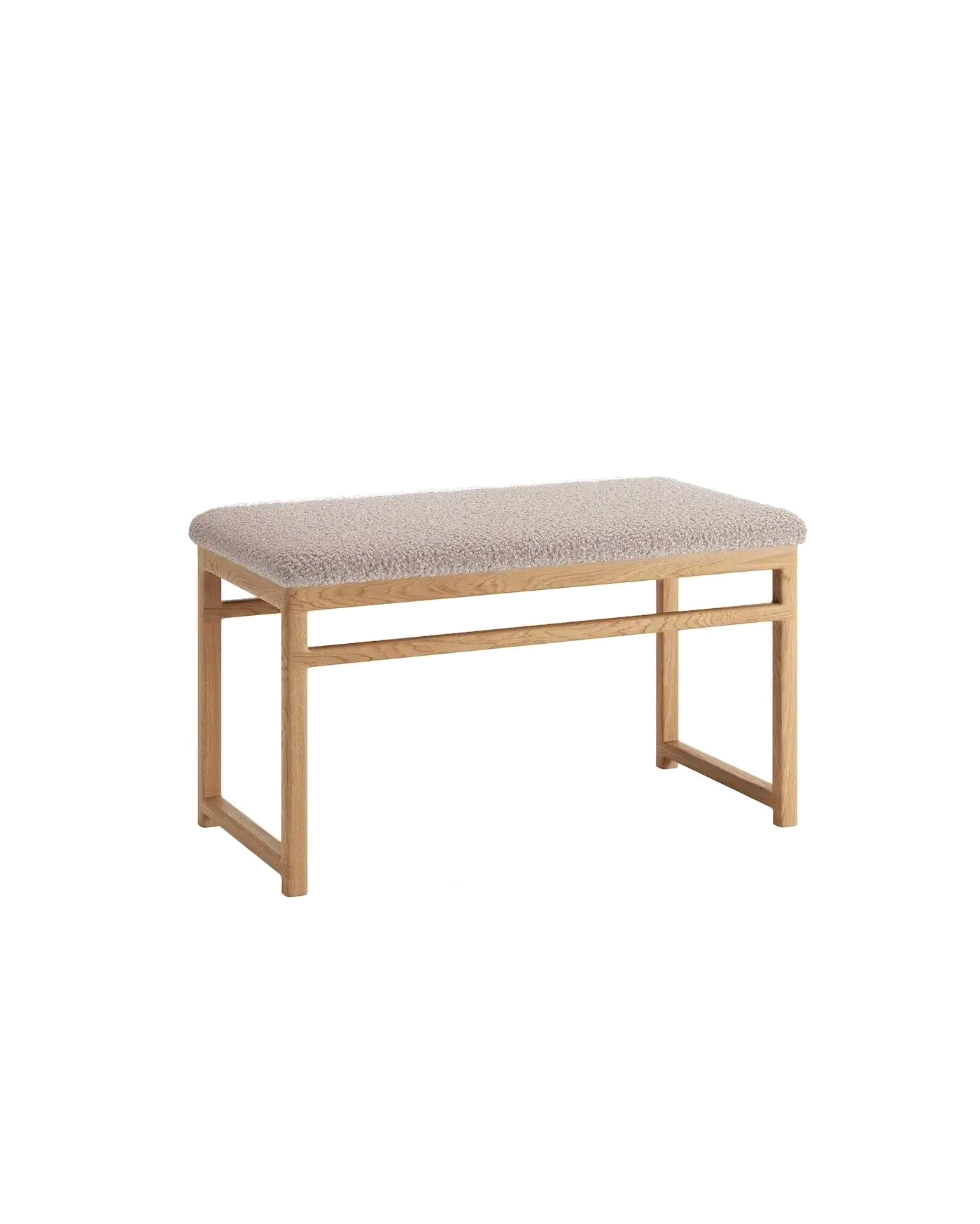 by Crea® Holzbank ALVA Eiche Natur Bouclé Greige