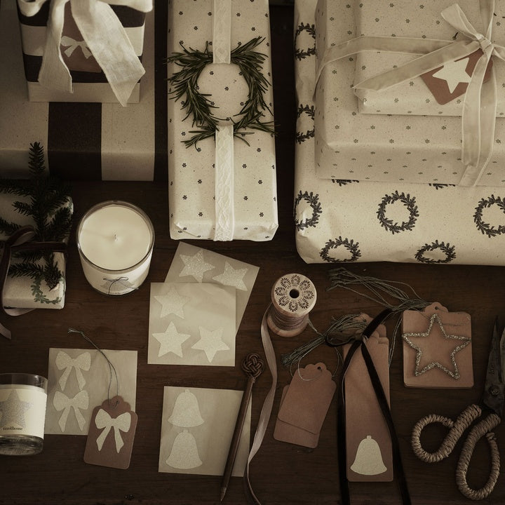 Tine K Home Geschenkpapier WRAPPING CYPRESS MOCCA braun | 70cmx10m