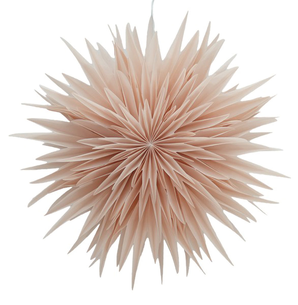Only Natural Papierstern SNOWFLAKE M pink champagne | Ø 40cm
