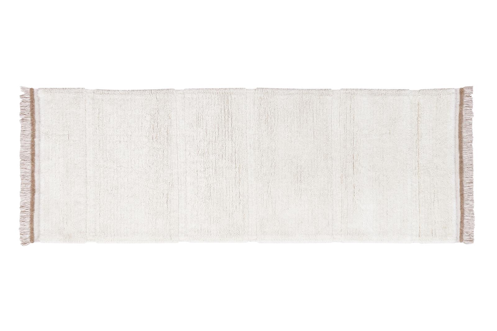 Lorena Canals Wollteppich STEPPE weiß | 230x80cm
