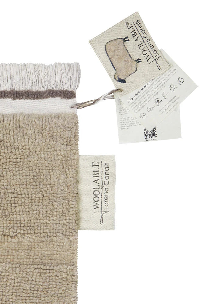 Lorena Canals Wollteppich Steppe - Sheep Beige | 230x80cm