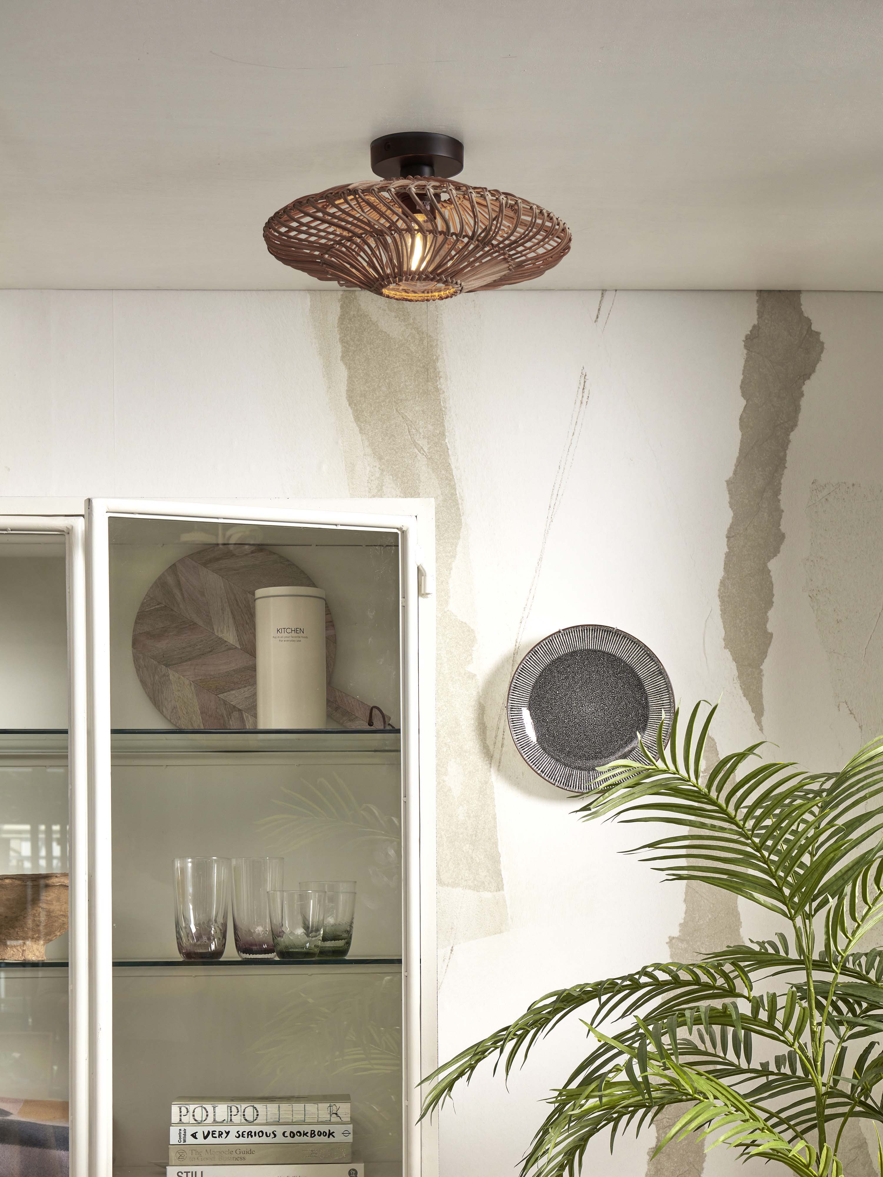 Good&Mojo Deckenlampe ZANZIBAR braun | 40x40x12cm