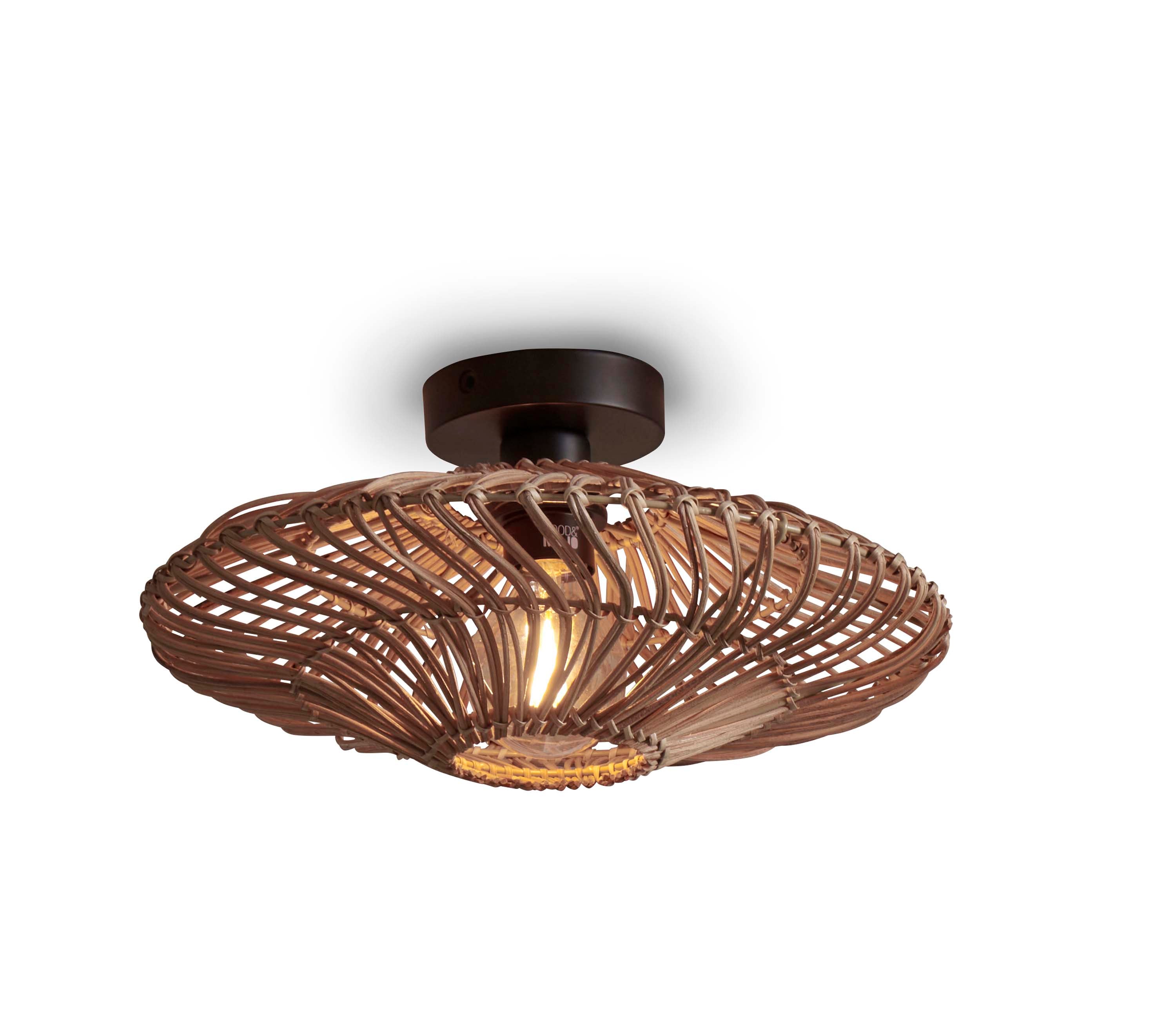 Good&Mojo Deckenlampe ZANZIBAR braun | 40x40x12cm
