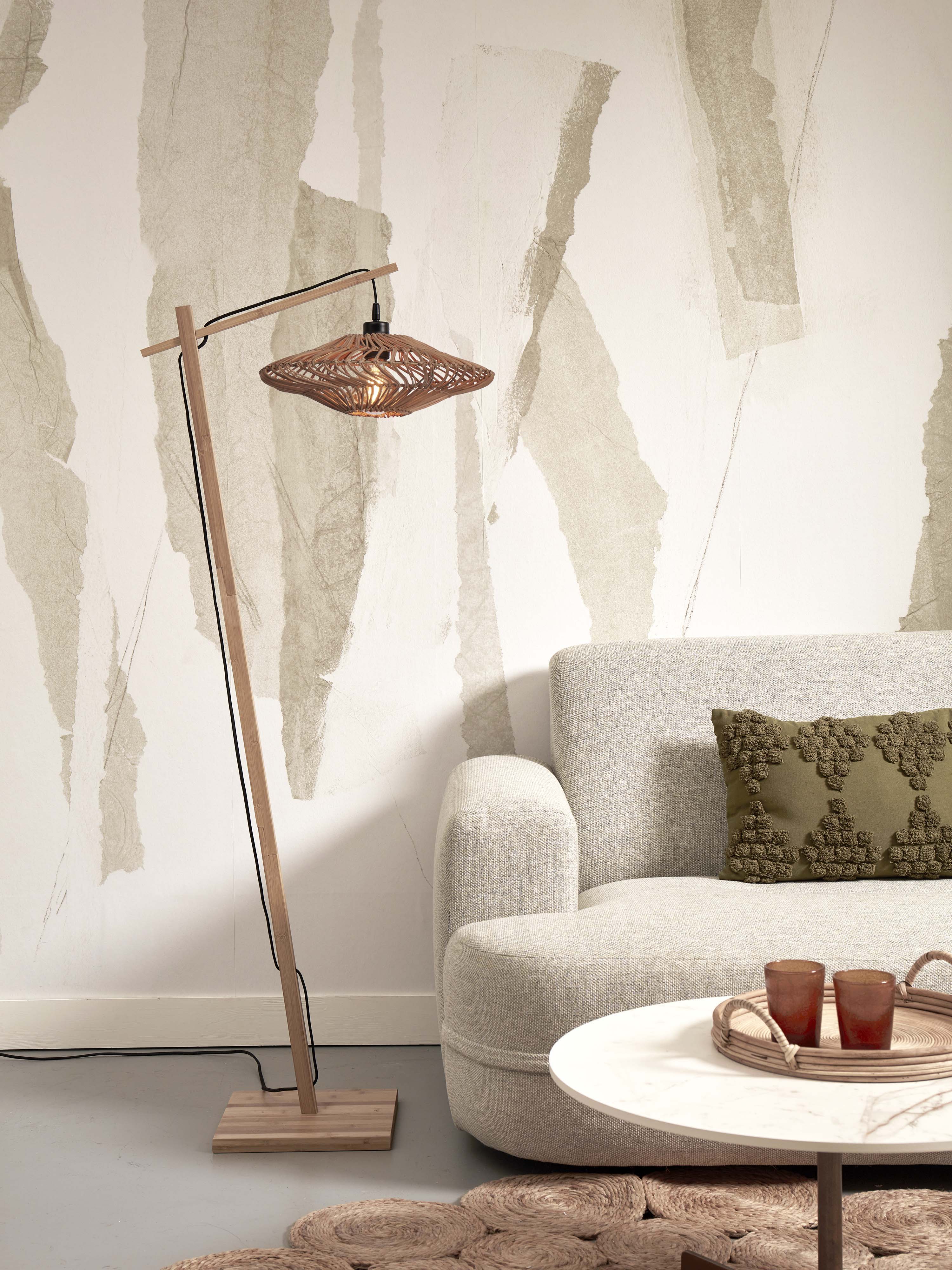 Good&Mojo Stehlampe ZANZIBAR braun | 63x40x150cm