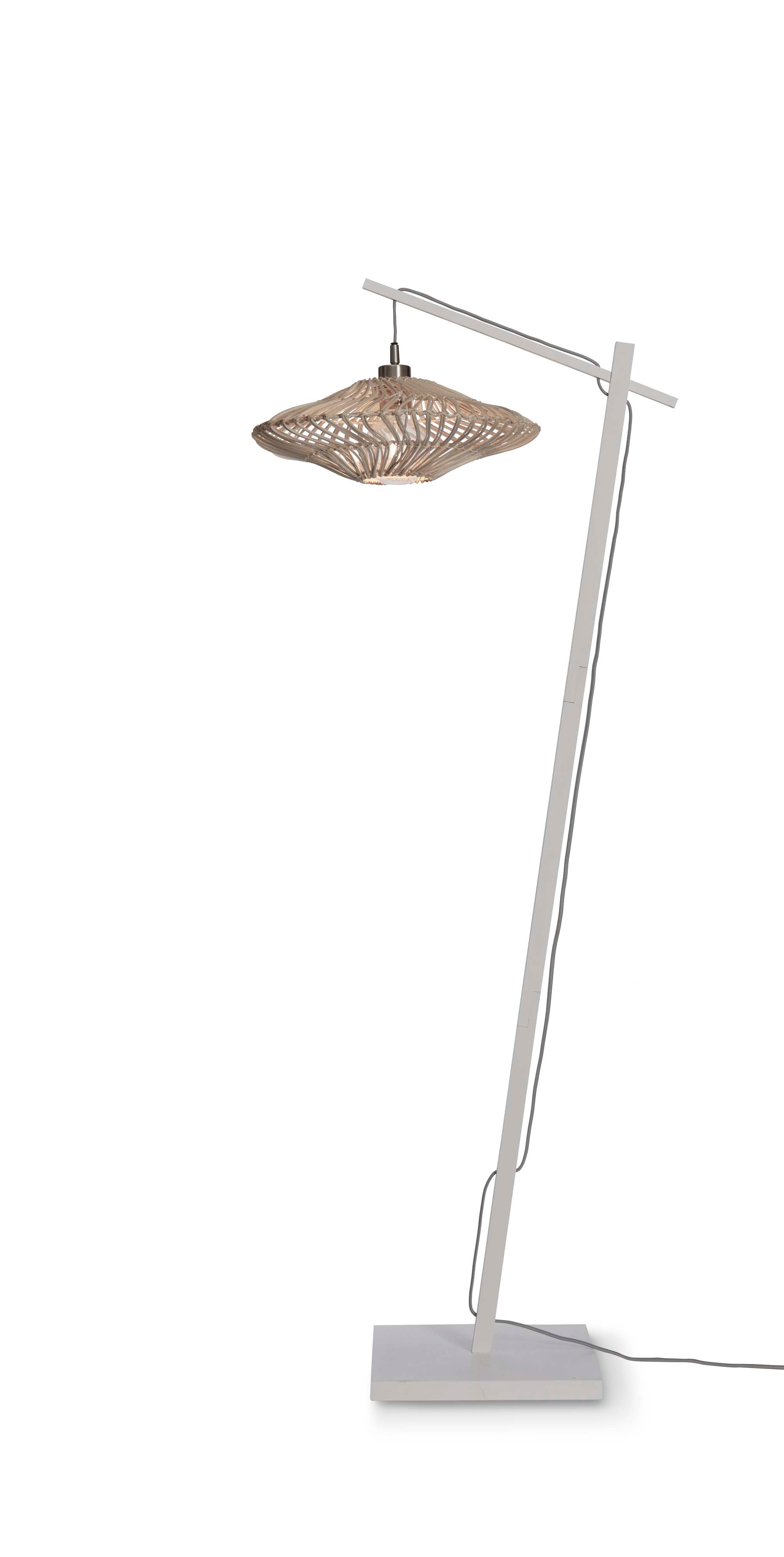 Good&Mojo Stehlampe ZANZIBAR weiß | 63x40x150cm