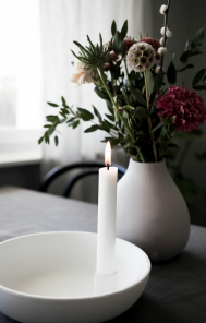 Storefactory Kerzenhalter LIDATORP XL weiß | Ø 26x5 cm