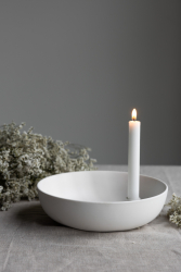 Storefactory Kerzenhalter LIDATORP XL weiß | Ø 26x5 cm