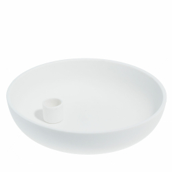 Storefactory Kerzenhalter LIDATORP XL weiß | Ø 26x7 cm