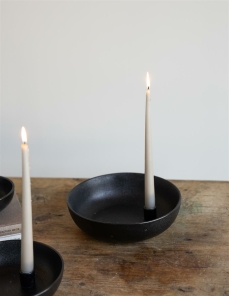 Storefactory Kerzenhalter LIDATORP XL schwarz | Ø 26x7 cm