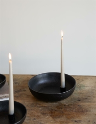 Storefactory Kerzenhalter LIDATORP XL schwarz | Ø 26x7 cm