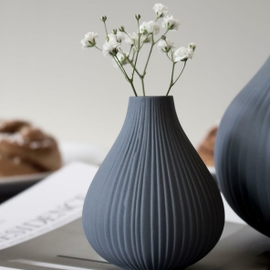 Storefactory Vase EKENAS S anthrazit | Ø 7x9 cm