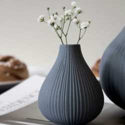 Storefactory Vase EKENAS S anthrazit | Ø 7x9 cm