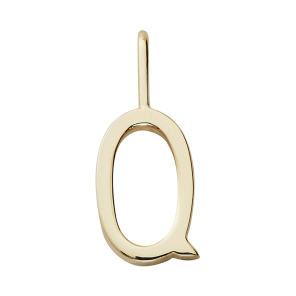 Design Letters Kettenanhänger Q 10mm 18K vergoldet