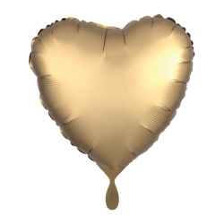 Ballon HERZ gold matt Folienballon