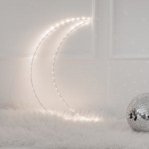 LED Leuchtobjekt Mond 50cm wei&szlig; Bazar Deluxe