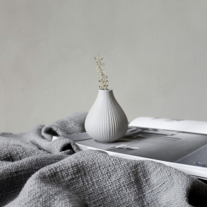 Storefactory Vase EKENAS S grey hellgrau | Ø 8x9 cm