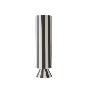 Vase TOPPU hoch schwarz - weiss gestreift &Oslash; 8,5x31cm - OYOY Living Design
