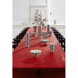 Vase TOPPU hoch schwarz - weiss gestreift &Oslash; 8,5x31cm - OYOY Living Design