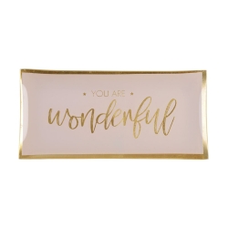 Gift Company Glasteller L YOU ARE WONDERFUL gold rosa