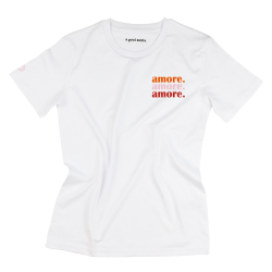 T-Shirt AMORE  weiß - personalisierbar - SirHenry´s XS