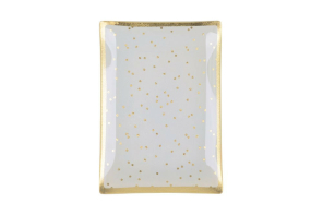 Glasteller M Golden Dots 10x0,8x14,2cm - GiftCompany