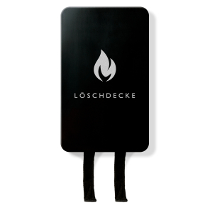 Nordic Flame Löschdecke BLACK schwarz 120x120cm