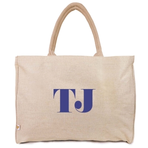 a good smile Shopping Bag Canvas Maxi LETTER beige personalisierbar