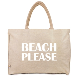 a good smile Shopping Bag Canvas Maxi BEACH beige